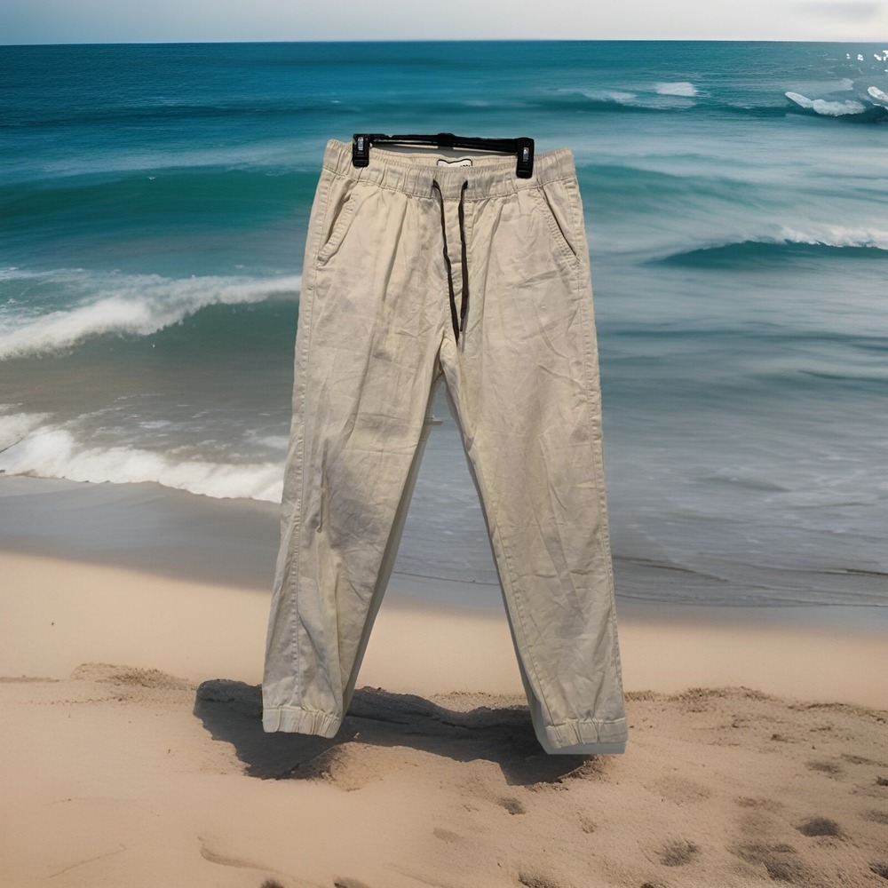 Beach Bros mens Pants Jogger Large Elastic Waist Cotton Drawstring